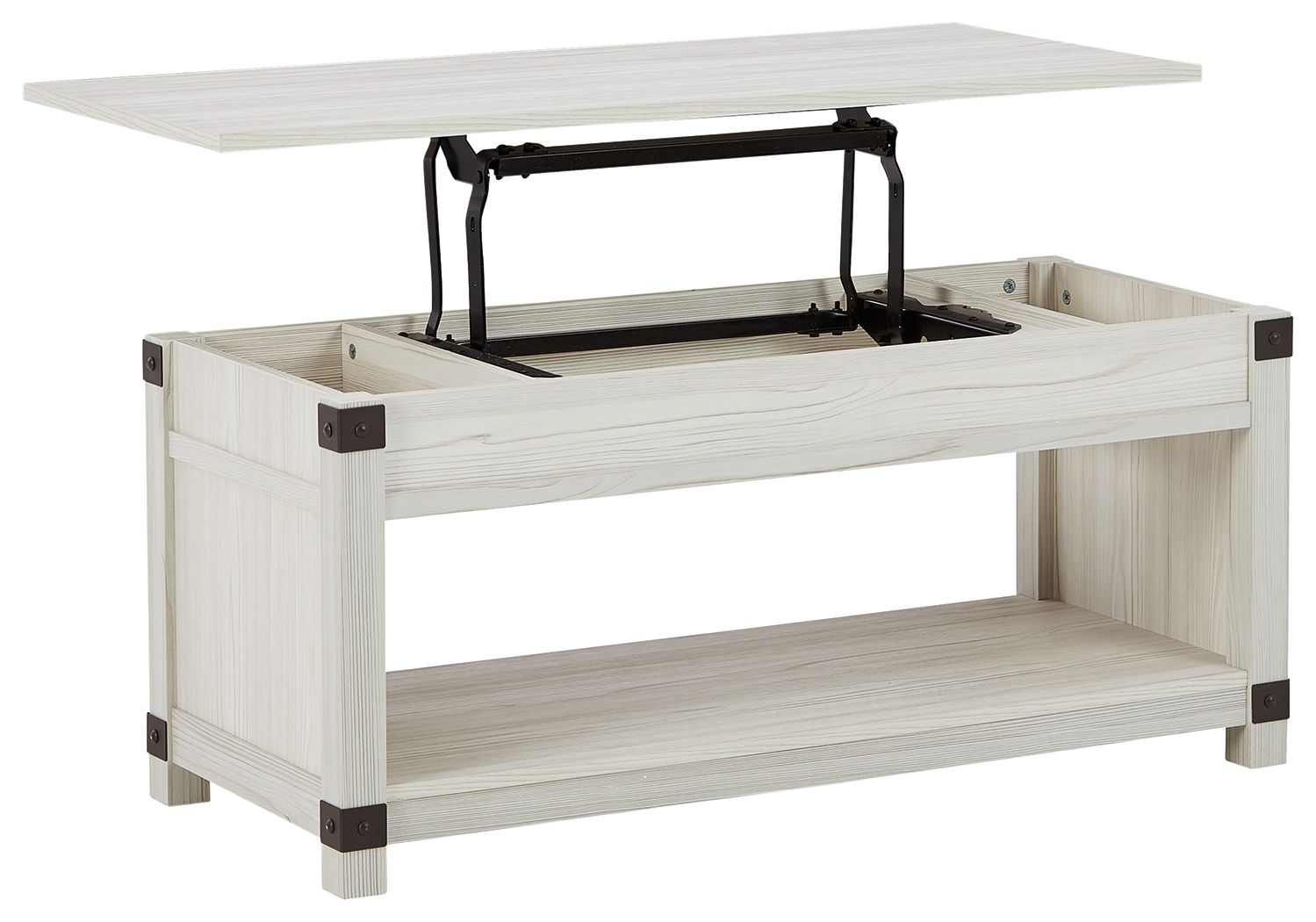 Signature Design by Ashley® Bayflynn - Whitewash - Rect Lift Top Cocktail Table | Meri Furniture