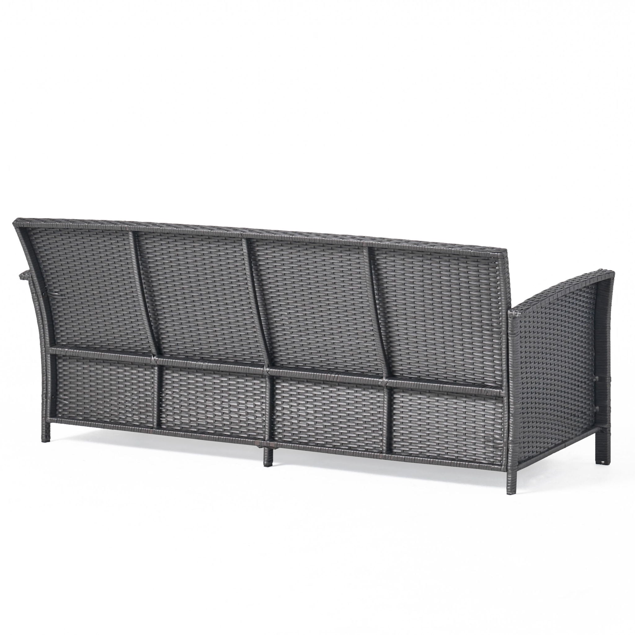 Thalassa - Outdoor 3 Seater Sofa With Water Resistant Cushion - Gray / Black