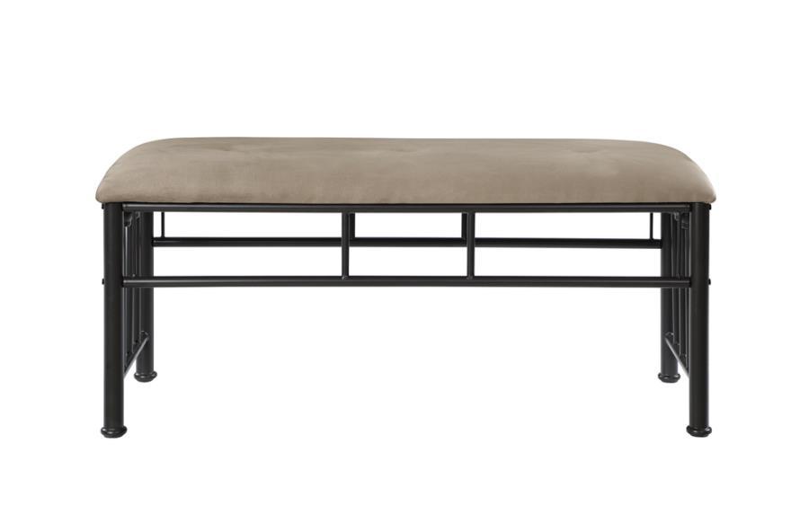 Coaster Fine Furniture Livingston - Microfiber Upholstered Bench - Brown And Bronze | Meri Furniture