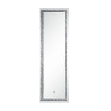 ACME Noralie - Floor Mirror - Mirrored & Faux Diamonds - 60" | Meri Furniture