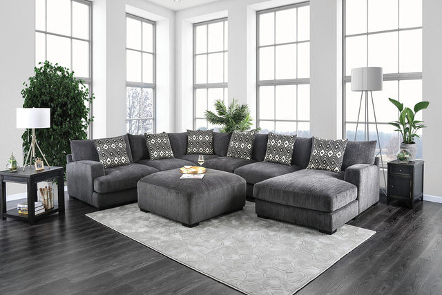 Furniture of America Kaylee - U-Shaped Sectional Right Side - Gray Dark | Meri Furniture