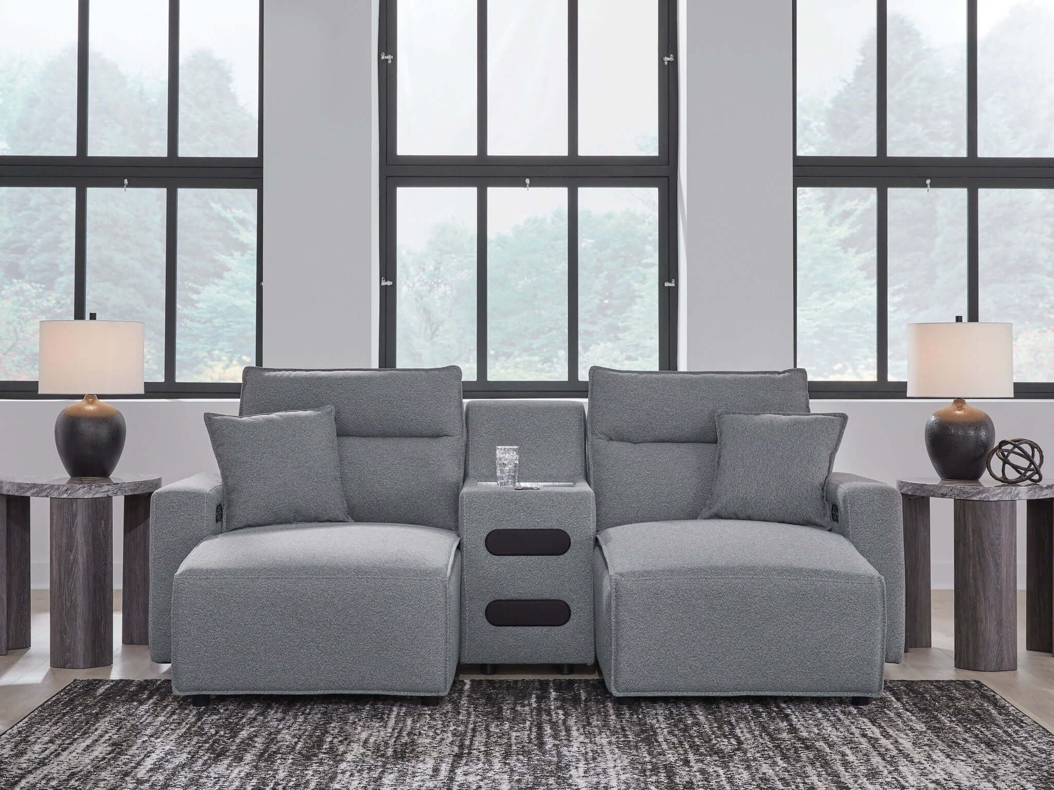 ModMax II - Salt And Pepper - Reclining Sectional