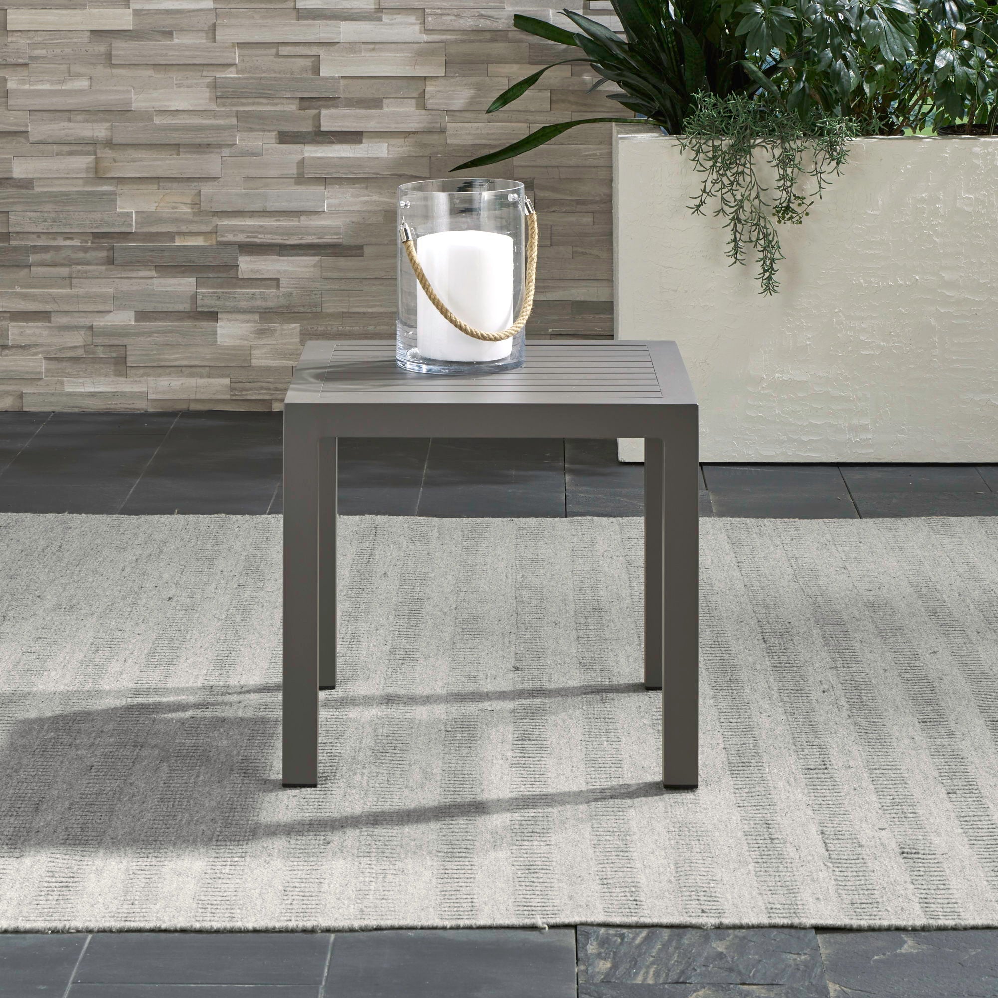 Liberty Furniture Plantation Key - Outdoor End Table - Granite | Meri Furniture