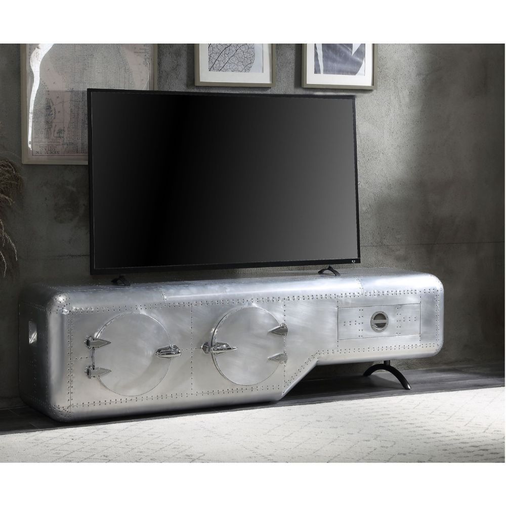 ACME Brancaster - TV Stand - Aluminum - 22" | Meri Furniture