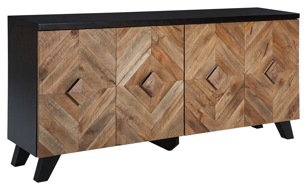 Ashley Furniture Robin - Brown / Beige - Accent Cabinet | Meri Furniture