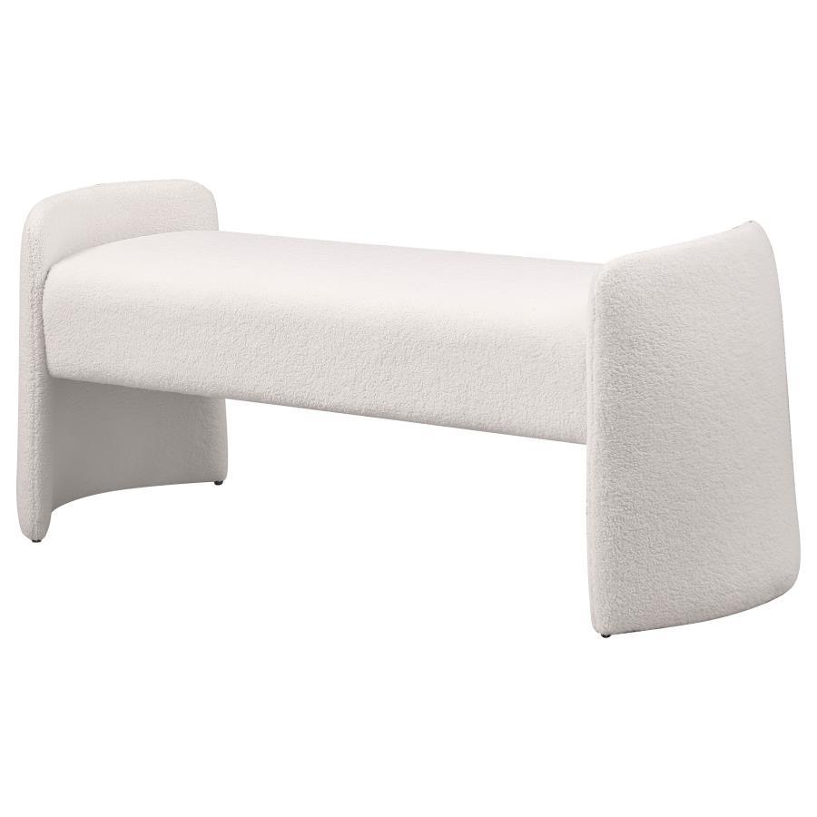 Coaster Fine Furniture Peoria - Velvet Upholstered Accent Bench - Ivory | Meri Furniture