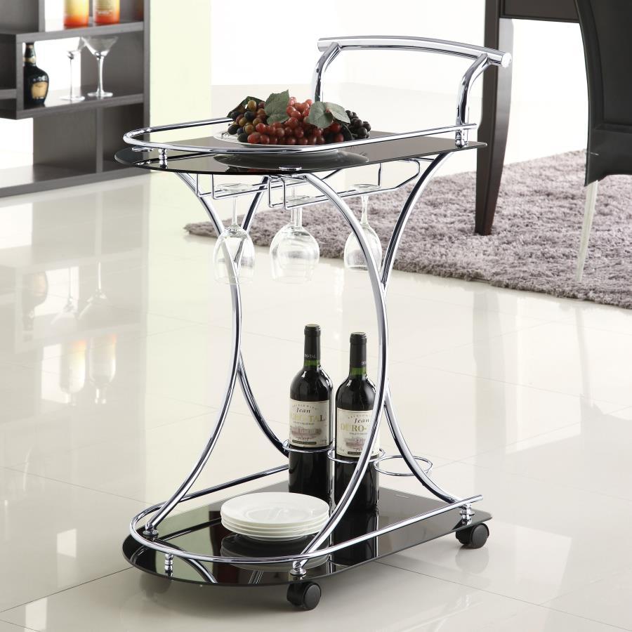 Coaster Fine Furniture Elfman - 2-Shelve Serving Cart | Meri Furniture
