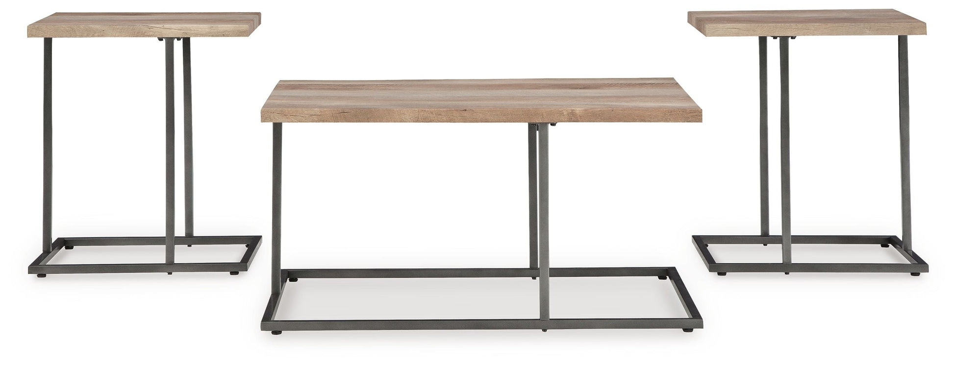 Signature Design by Ashley® Albreane - Grayish Brown / Black - Occasional Table Set (Set of 3) | Meri Furniture