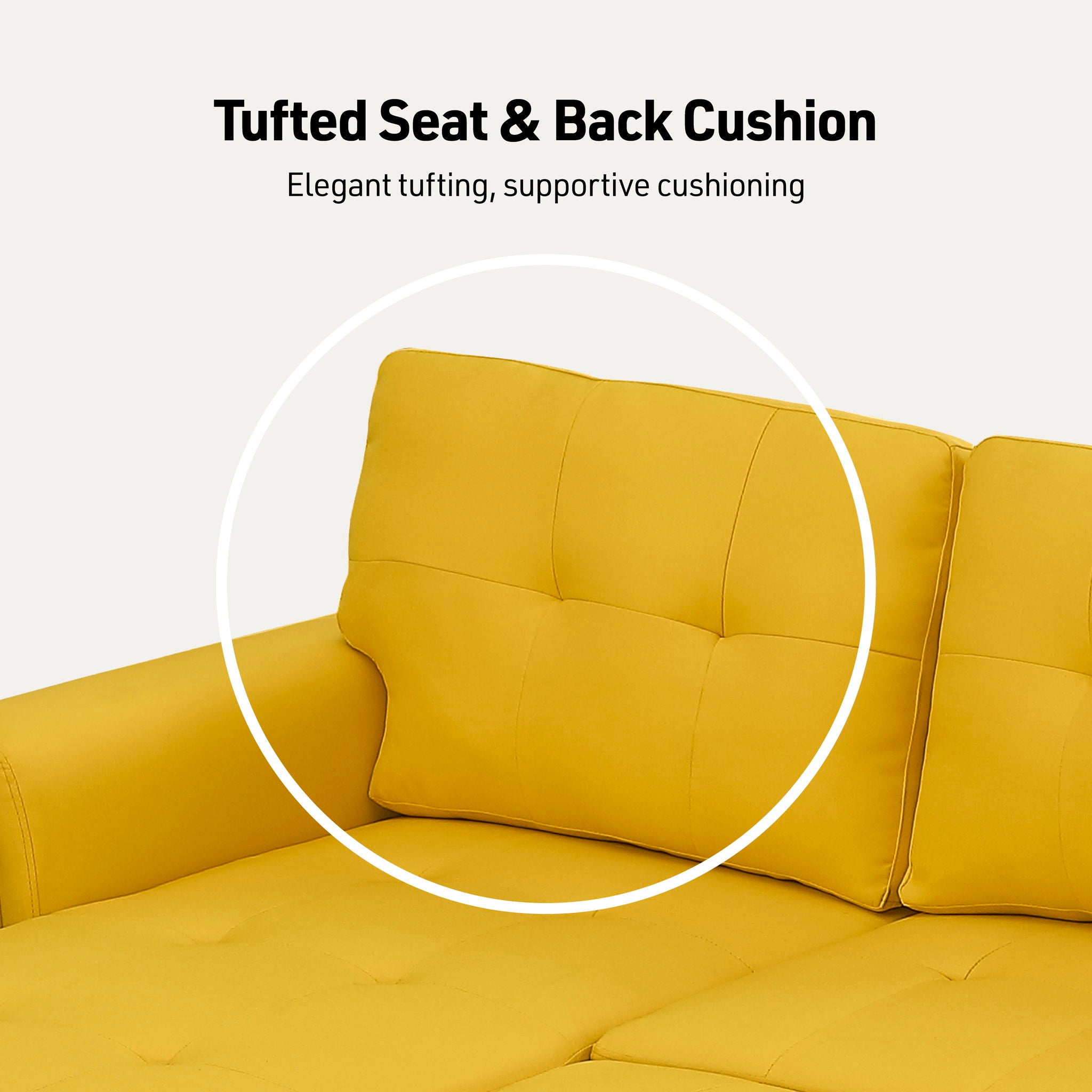 Lucca - Linen Reversible Sleeper Sectional Sofa With Storage Chaise