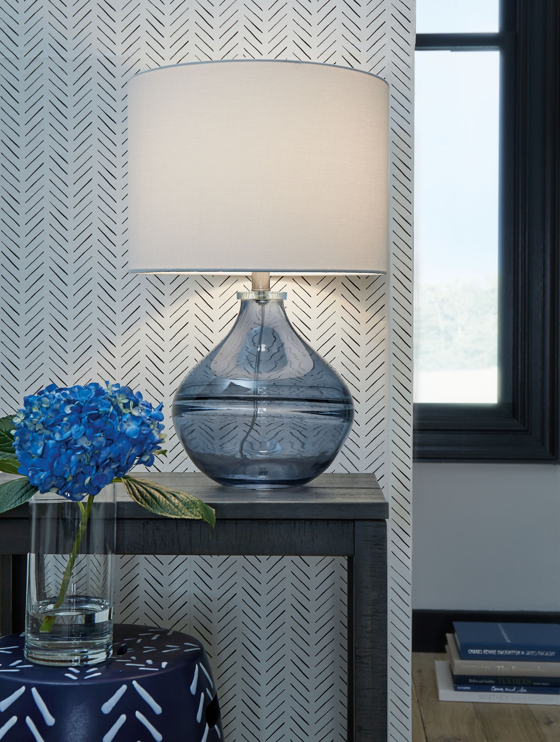 Signature Design by Ashley® Lemmitt - Glass Table Lamp | Meri Furniture