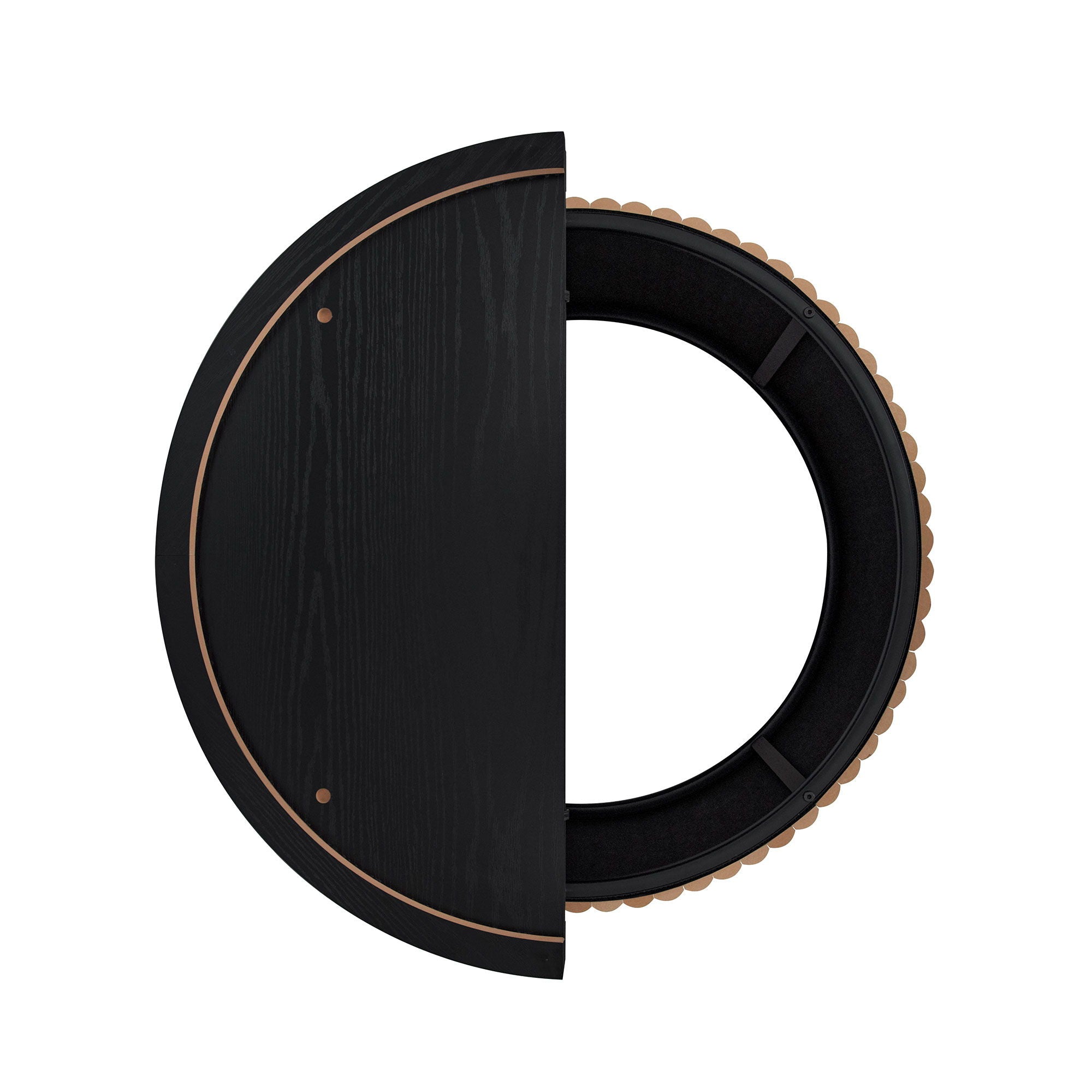 Coffee Table, Round Coffee Table, Modern Side Tables Accent End Table For Living Room, Apartment - Black