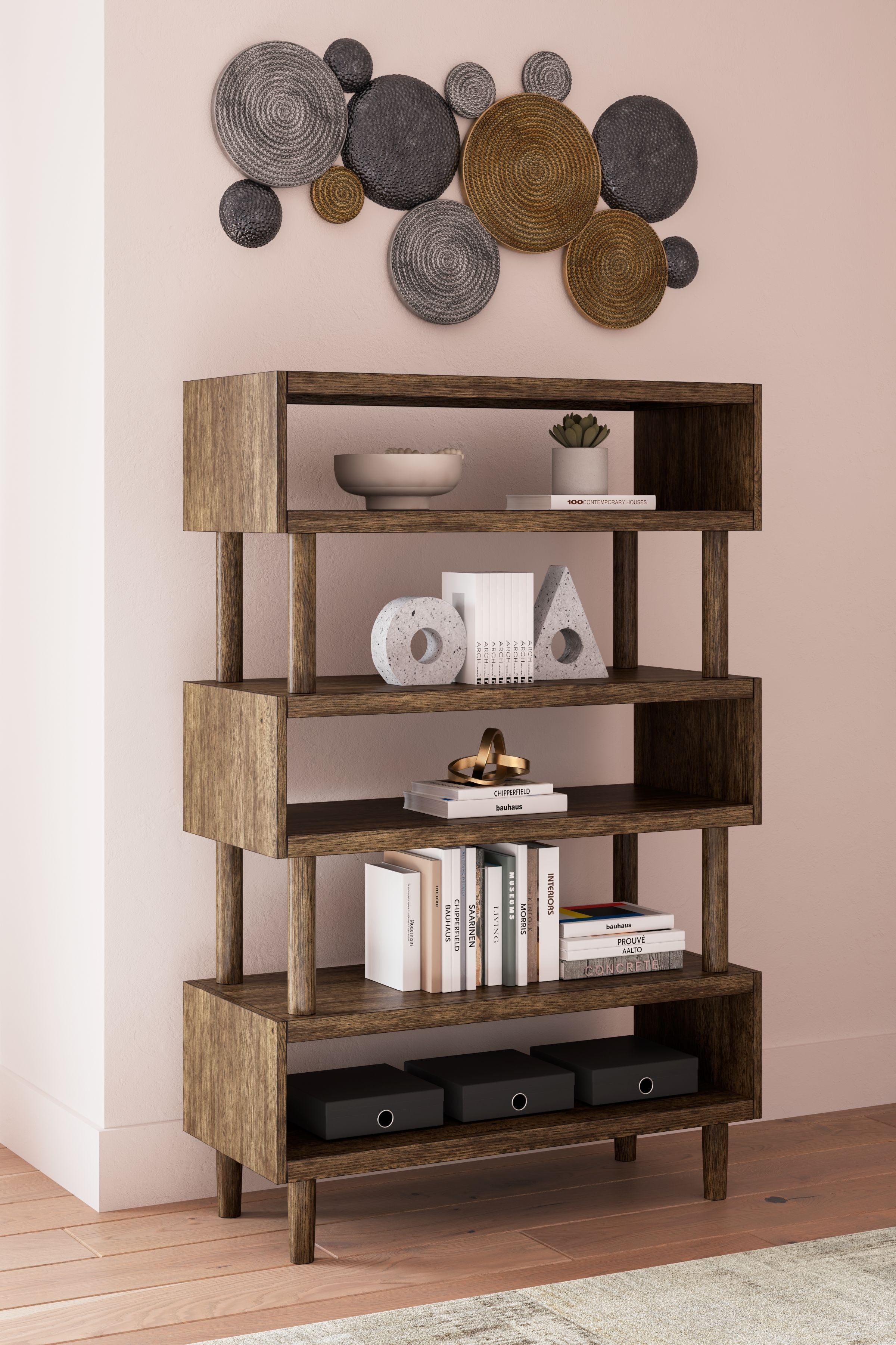 Signature Design by Ashley® Austanny - Warm Brown - Bookcase | Meri Furniture