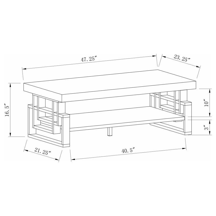 Schmitt - Rectangular Coffee Table - White High Gloss