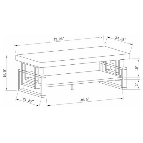 Schmitt - Rectangular Coffee Table - White High Gloss