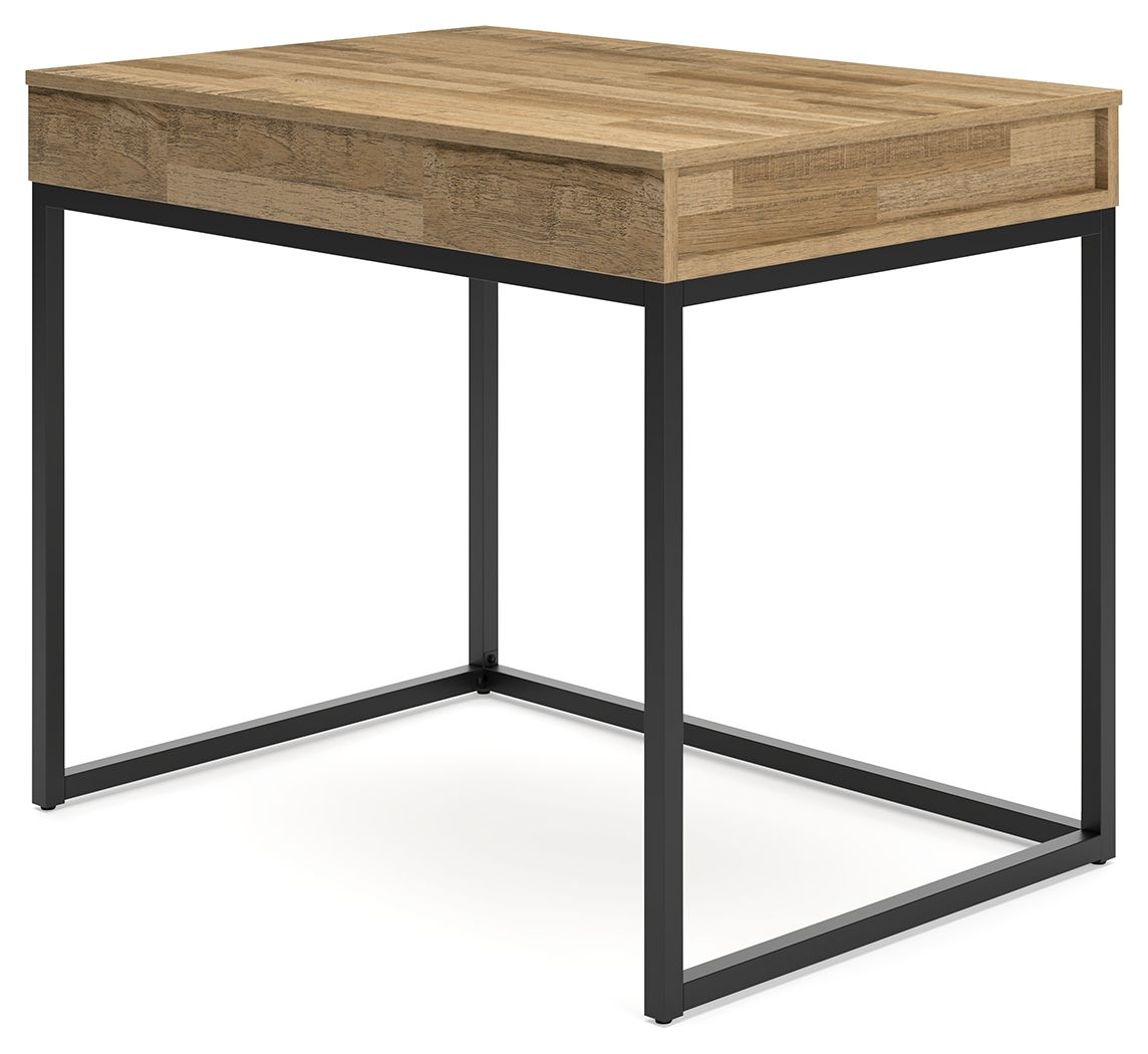 Signature Design by Ashley® Gerdanet - Light Brown / Black - Home Office Lift Top Desk | Meri Furniture