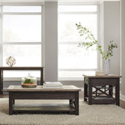 Heatherbrook - 3 Piece Table Set (1 Lift Top Cocktail 2 End Tables) - Black