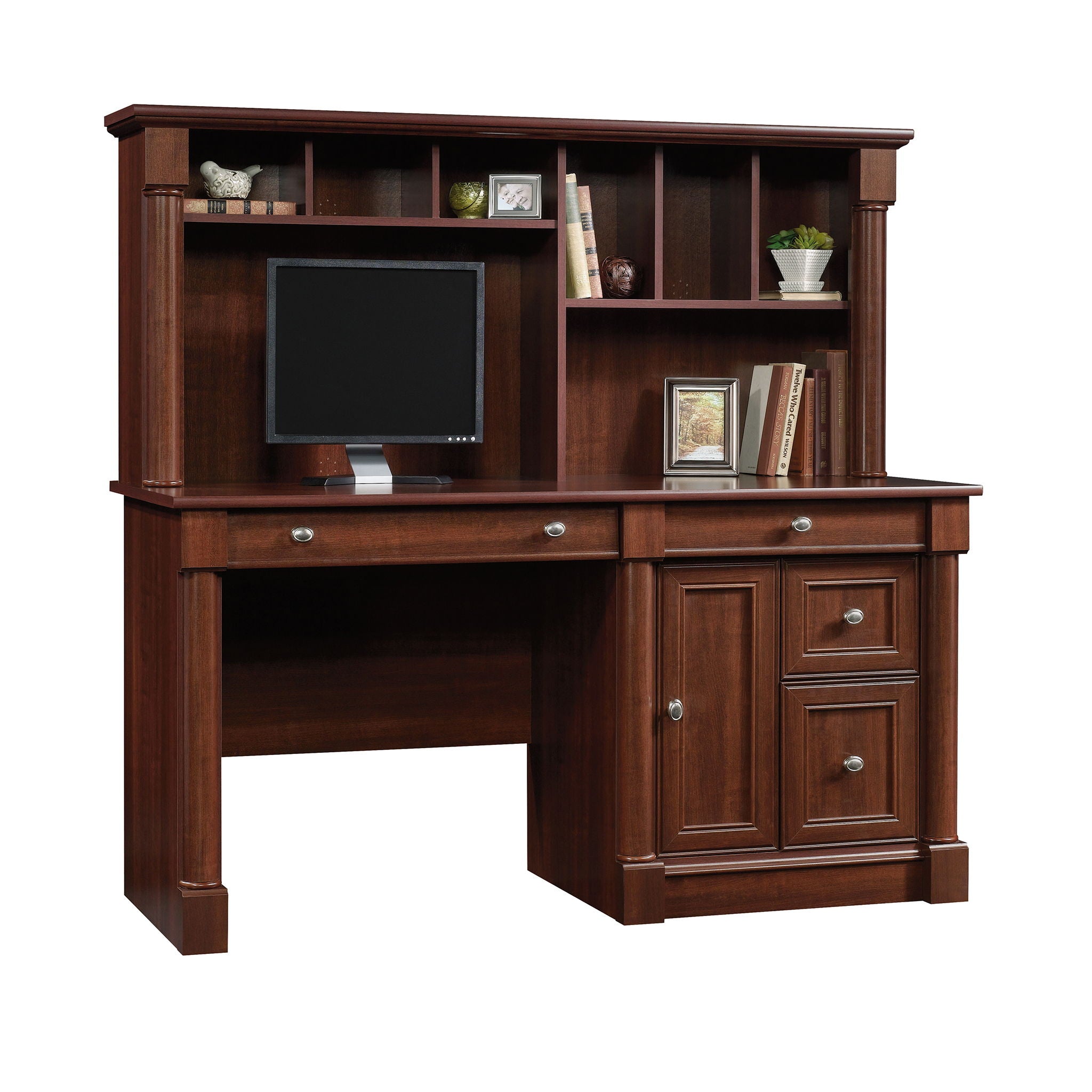 Computer Desk With Hutch Select Cherry
