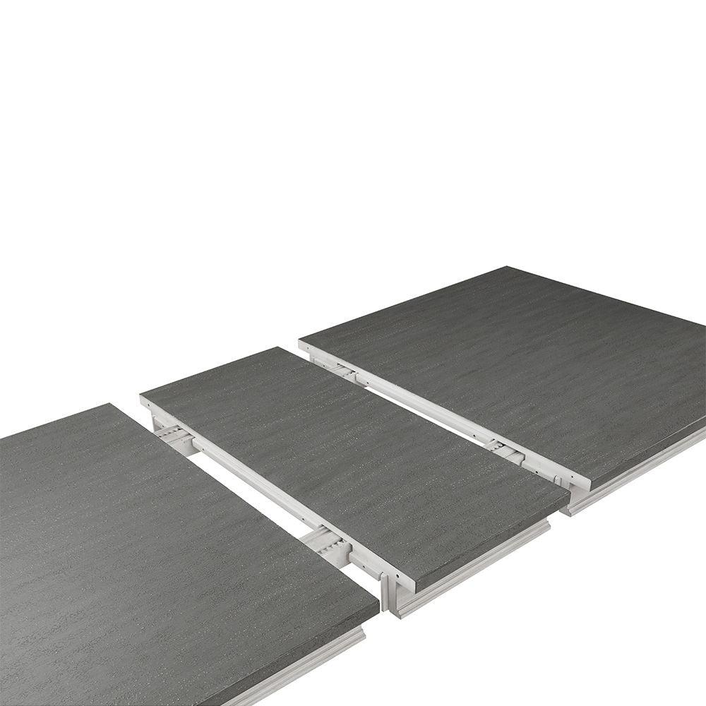 Katia - Dining Table With Leaf - Rustic Gray & Weathered White