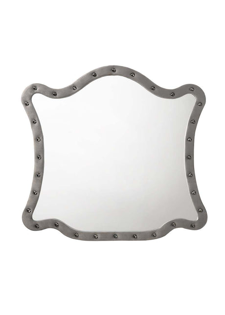 ACME Perine - Mirror - Gray Velvet | Meri Furniture