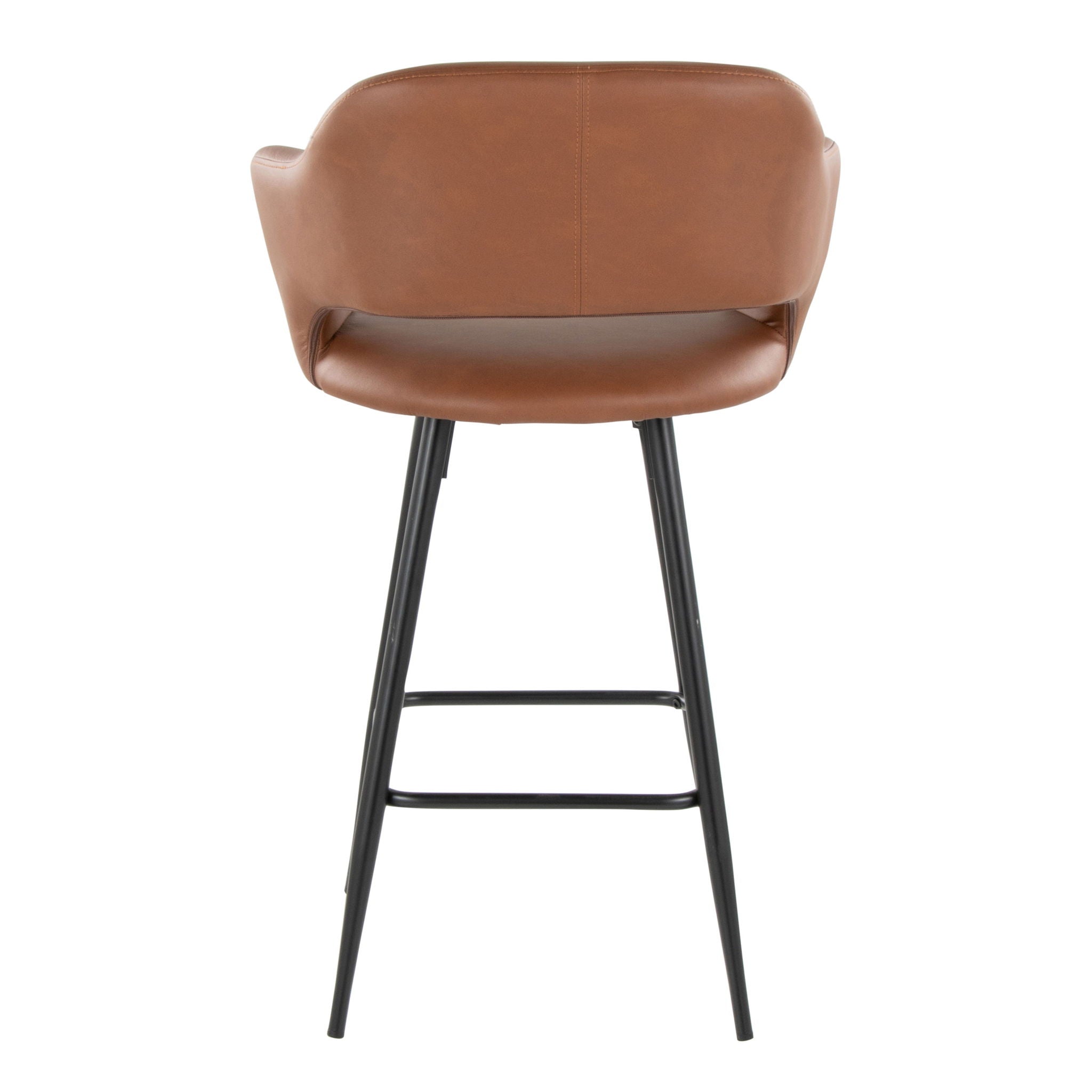 Margarite - Contemporary Fixed Height Counter Stool With Square Footrest (Set of 2)