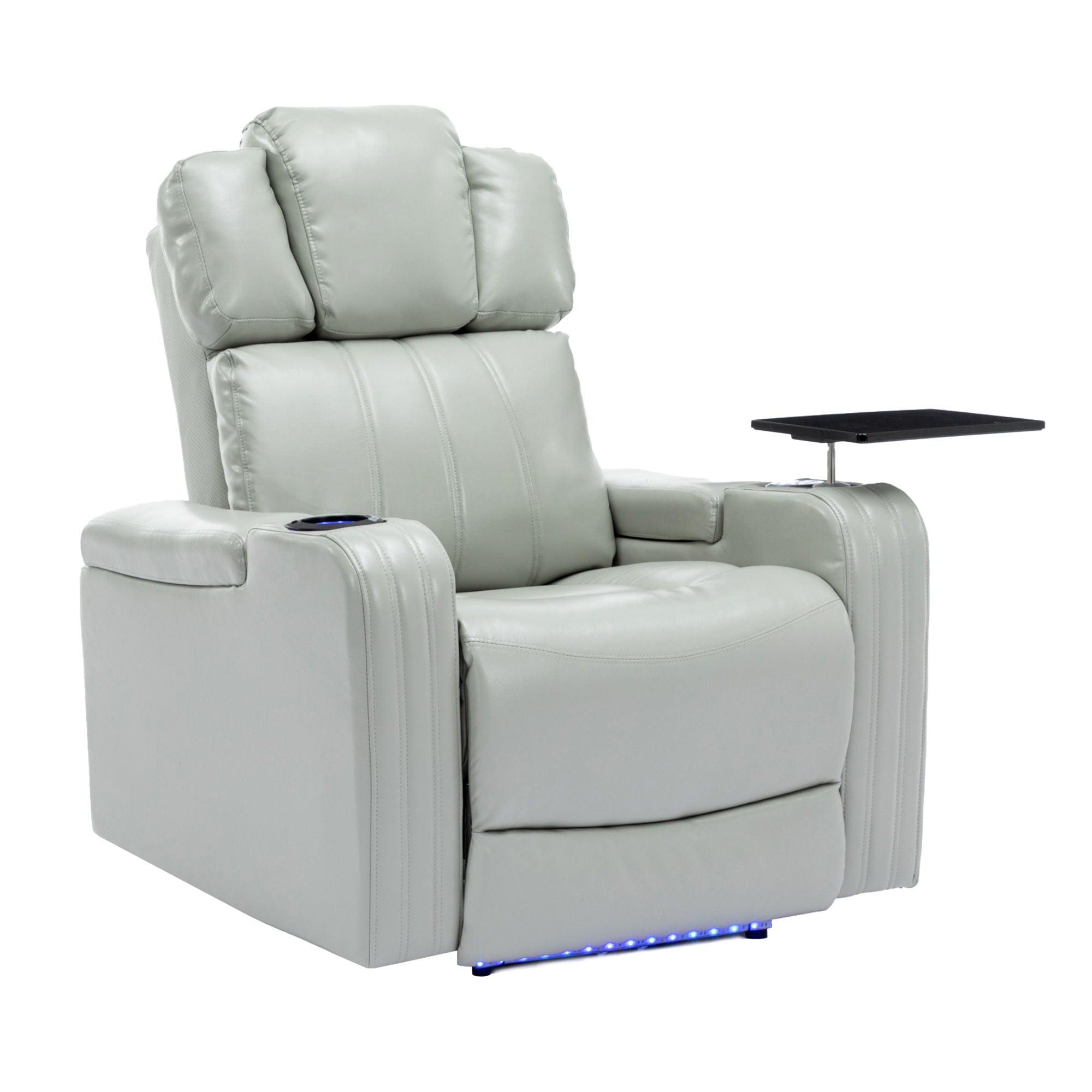 Power Recliner Theater Chair With Cooling Cup Holder, Bluetooth Speaker, LED Lights, USB Ports