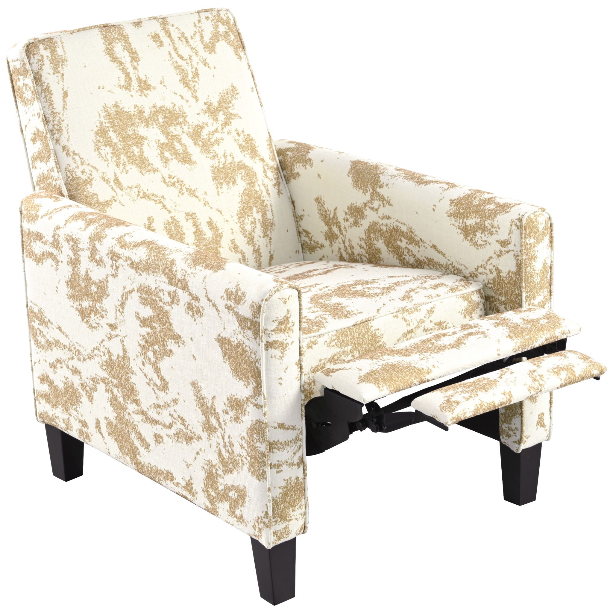 Push Back Upholstered Recliner Armchair