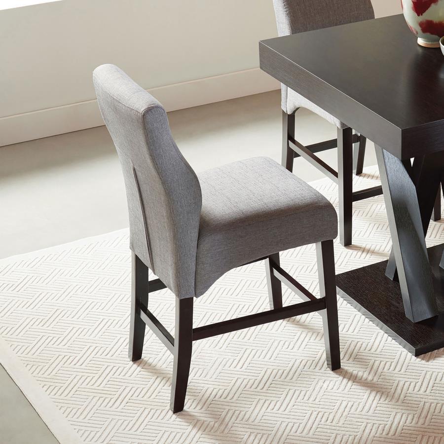 Coaster Fine Furniture Mulberry - Fabric Upholstered Counter Chair (Set of 2) - Gray | Meri Furniture