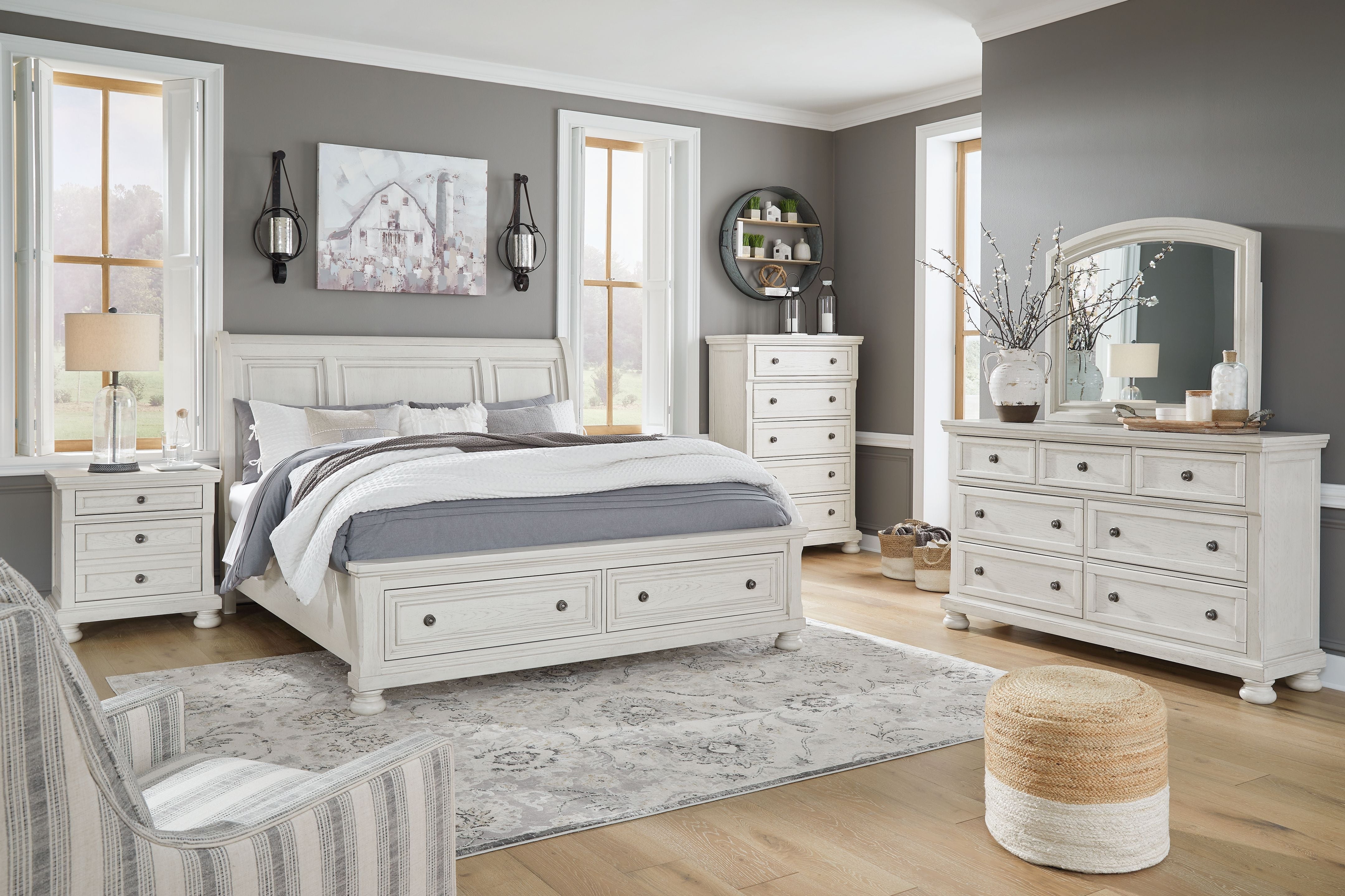 Signature Design by Ashley® Robbinsdale - Sleigh Bed | Meri Furniture