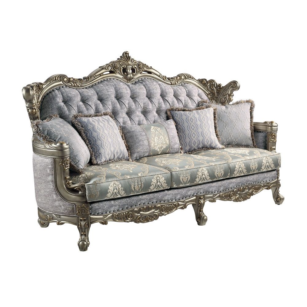 ACME Miliani - Sofa With 5 Pillows - Antique Bronze | Meri Furniture