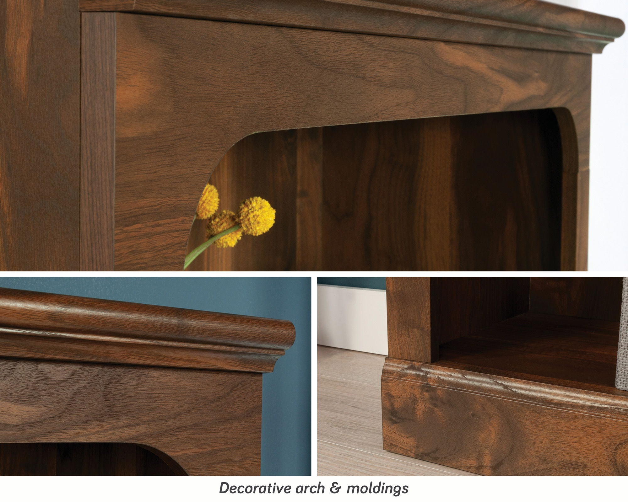 5-Shelf Bookcase in Grand Walnut