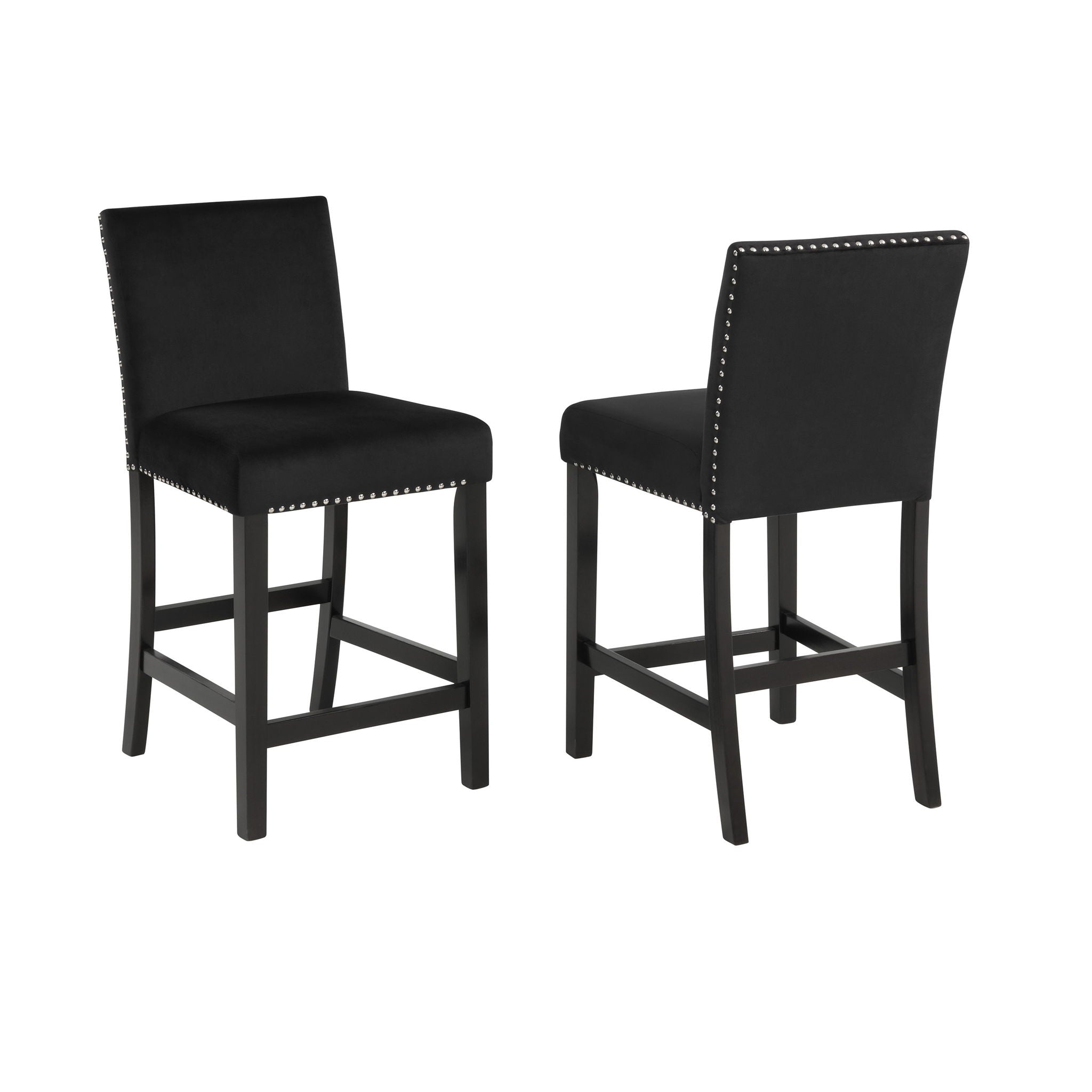 5 Piece Counter Height Dining Set With Table And Upholstered Chairs