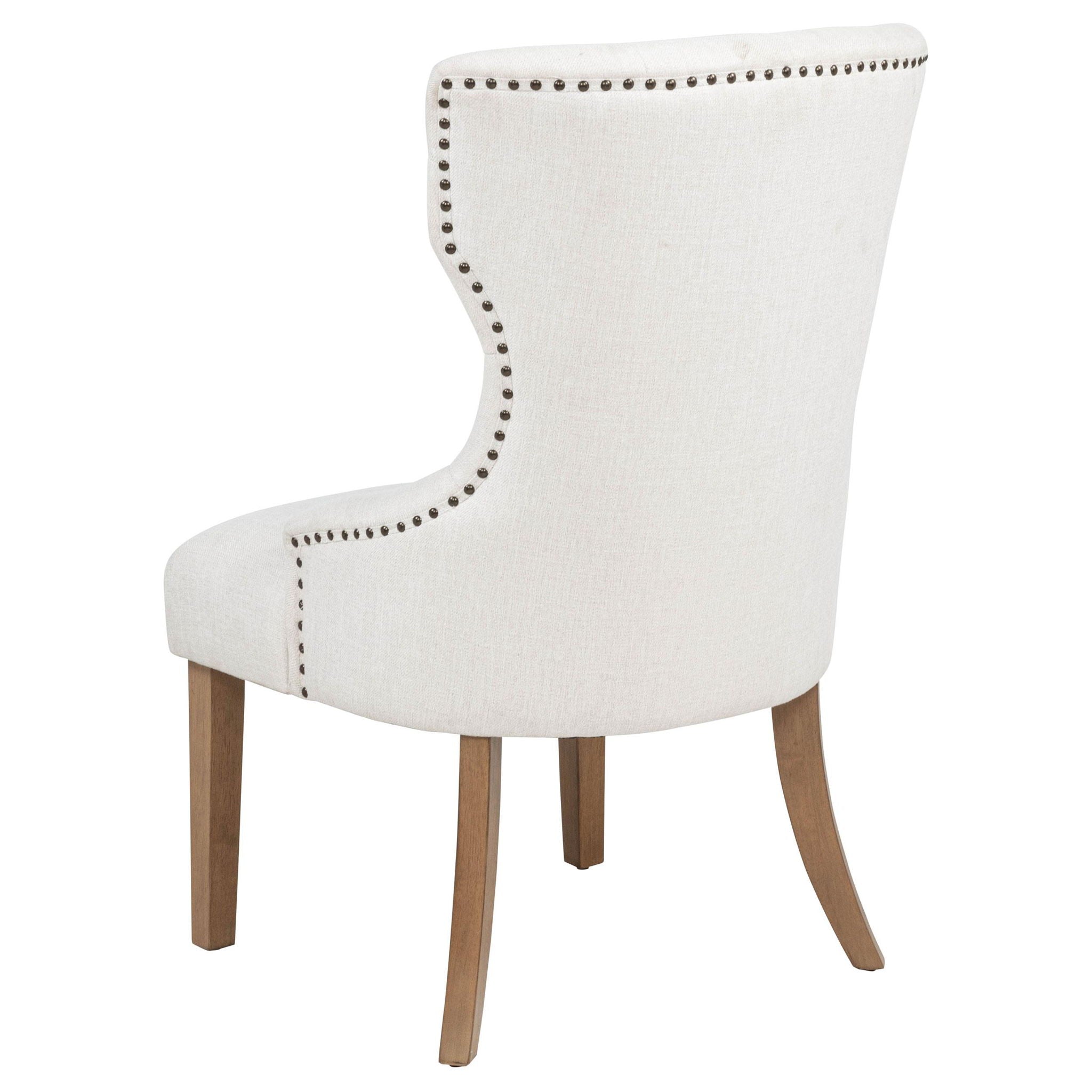 Baney Fabric Upholstered Dining Side Chair Beige and Rustic Grey