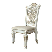 Vendome - 48" Side Chair Set of 2) - Synthetic Leather & Antique Pearl