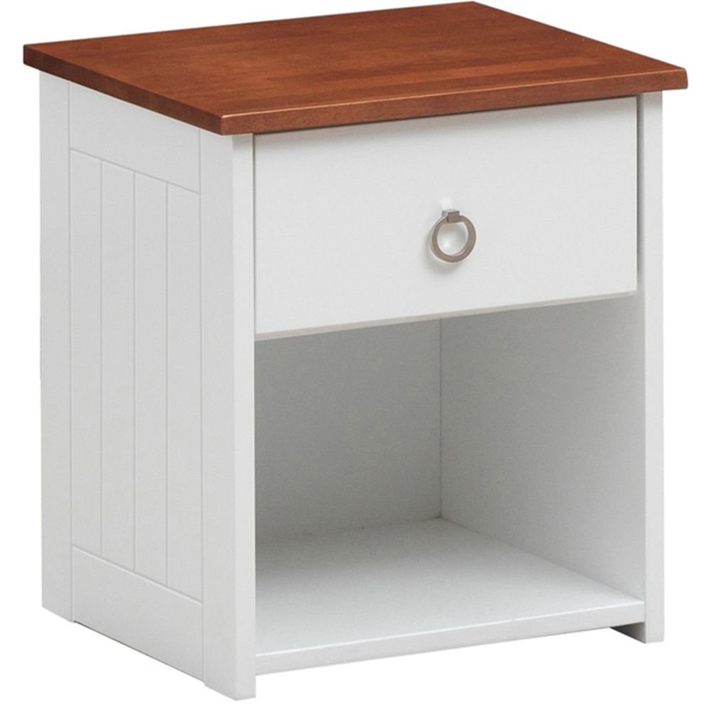 ACME Farah - Nightstand - White & Oak | Meri Furniture