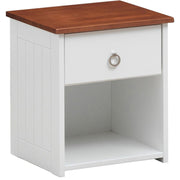 ACME Farah - Nightstand - White & Oak | Meri Furniture