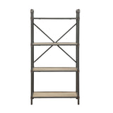 The Itzel Bookcase is functionally designed to enhance your Decor. Organize your essentials with this unique, stylish bookcase. Different level contoured shelves and a versatile construction highlight this beautiful bookcase. Some Assembly Required.