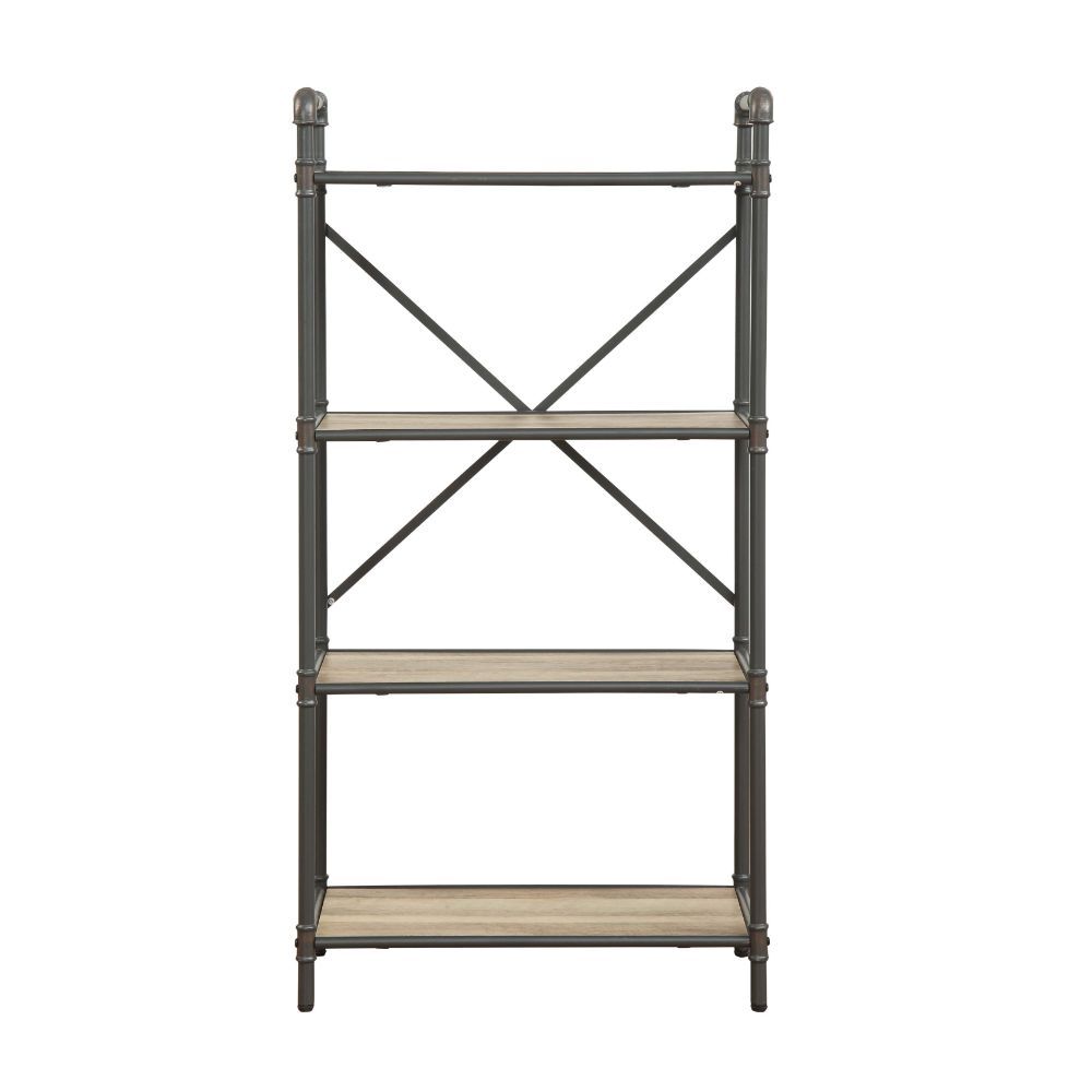 ACME The Itzel Bookcase is functionally designed to enhance your Decor. Organize your essentials with this unique, stylish bookcase. Different level contoured shelves and a versatile construction highlight this beautiful bookcase. Some Assembly Required.
