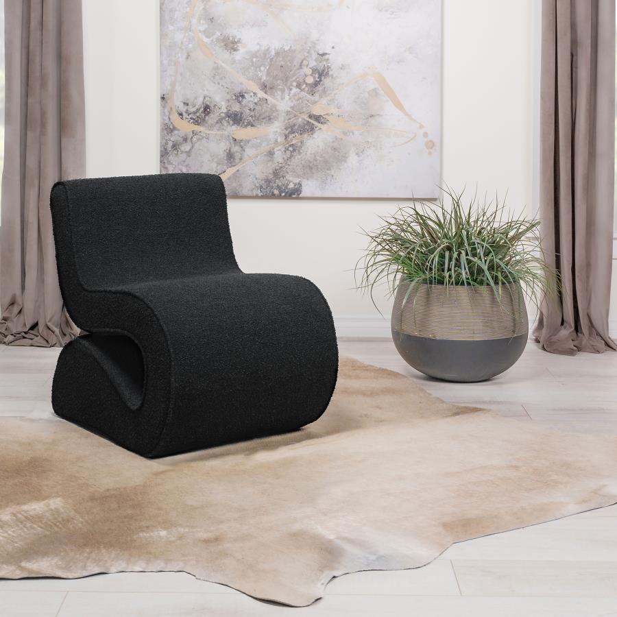 Coaster Fine Furniture Ronea - Boucle Upholstered Armless Curved Chair | Meri Furniture