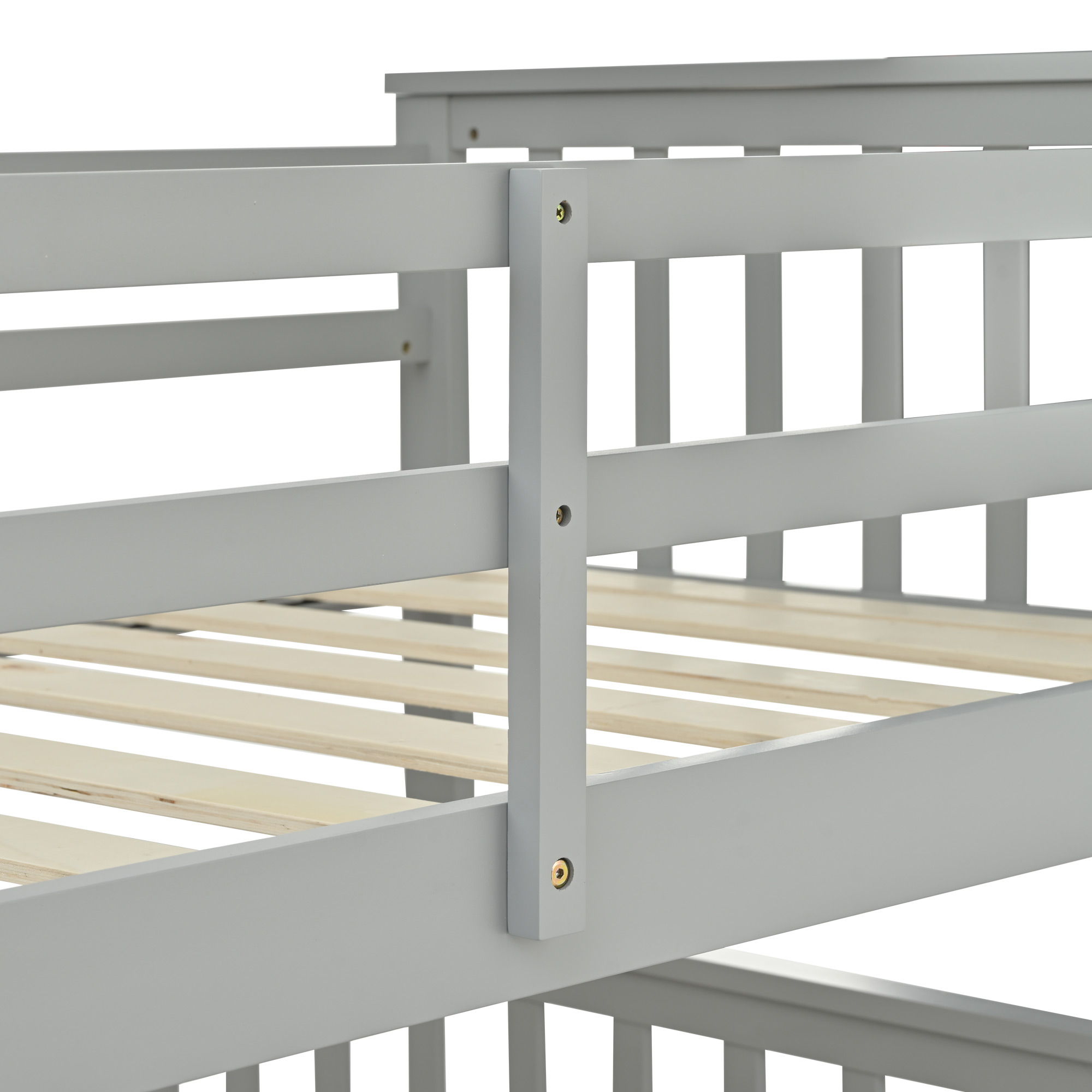 Bunk Bed With Ladder, And Safety Guard Rails