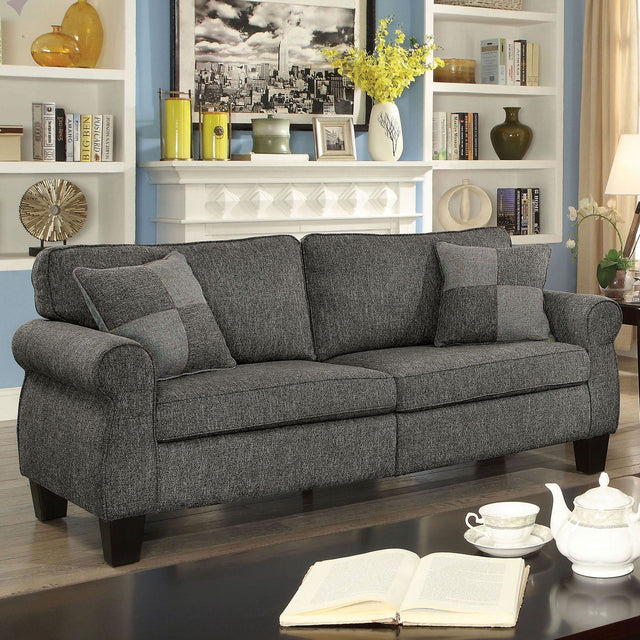Furniture of America Rhian - Sofa - Dark Gray | Meri Furniture