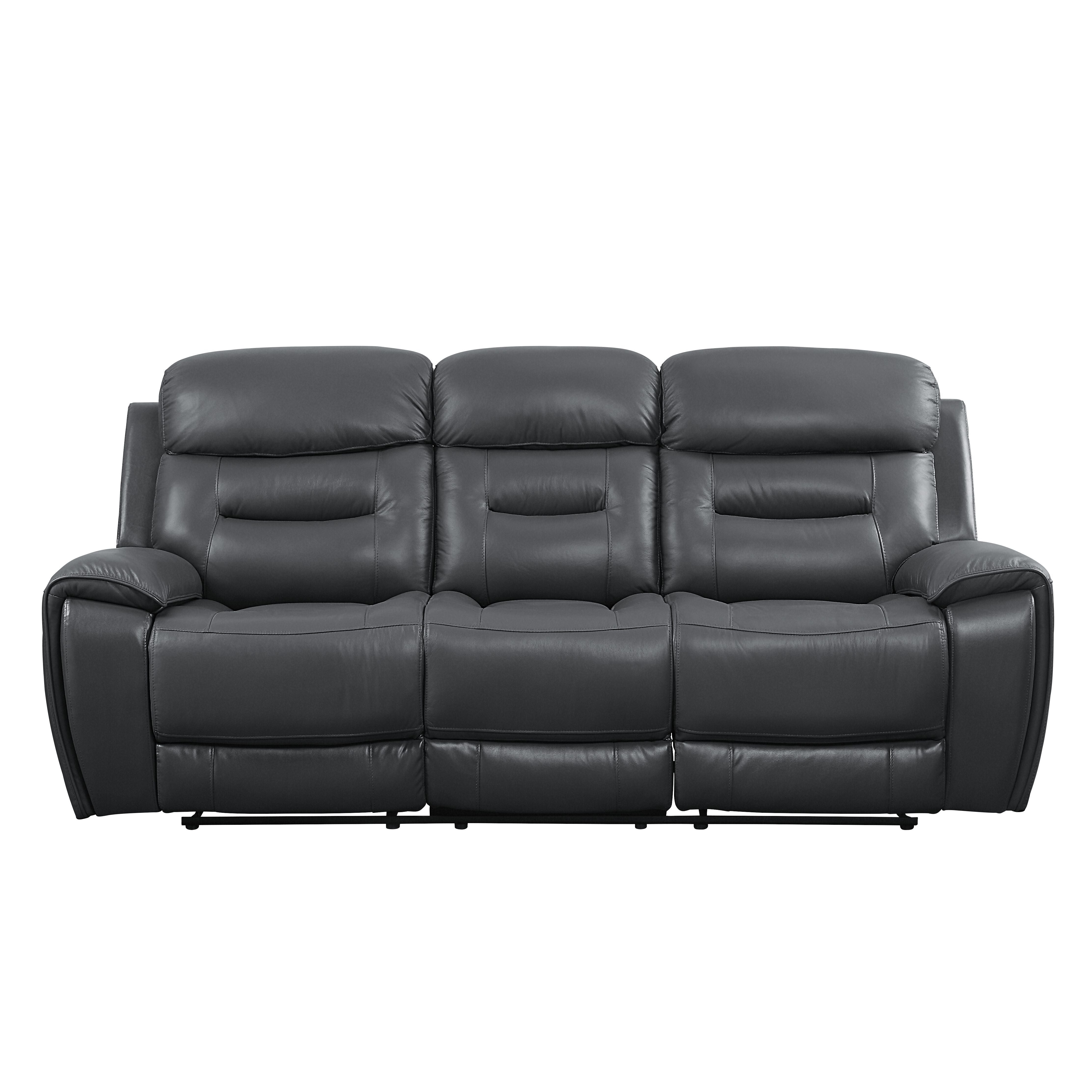 ACME Lamruil - Sofa - Gray Top Grain Leather | Meri Furniture