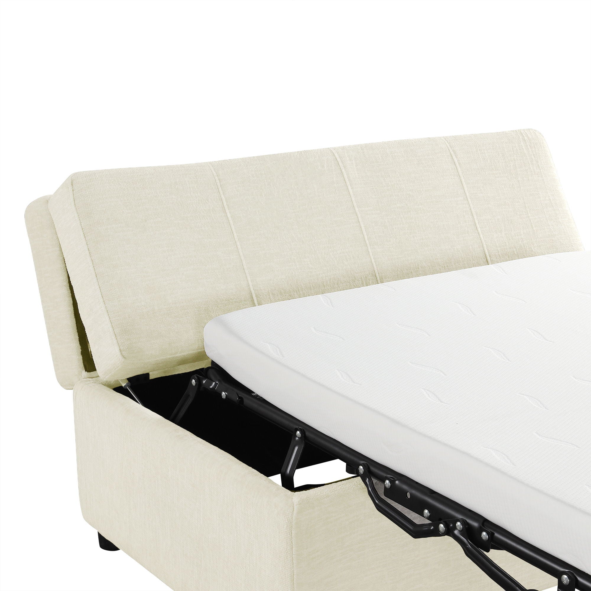 Twin Size Folding Ottoman Sleeper Bed With Mattress Convertible Guest Bed