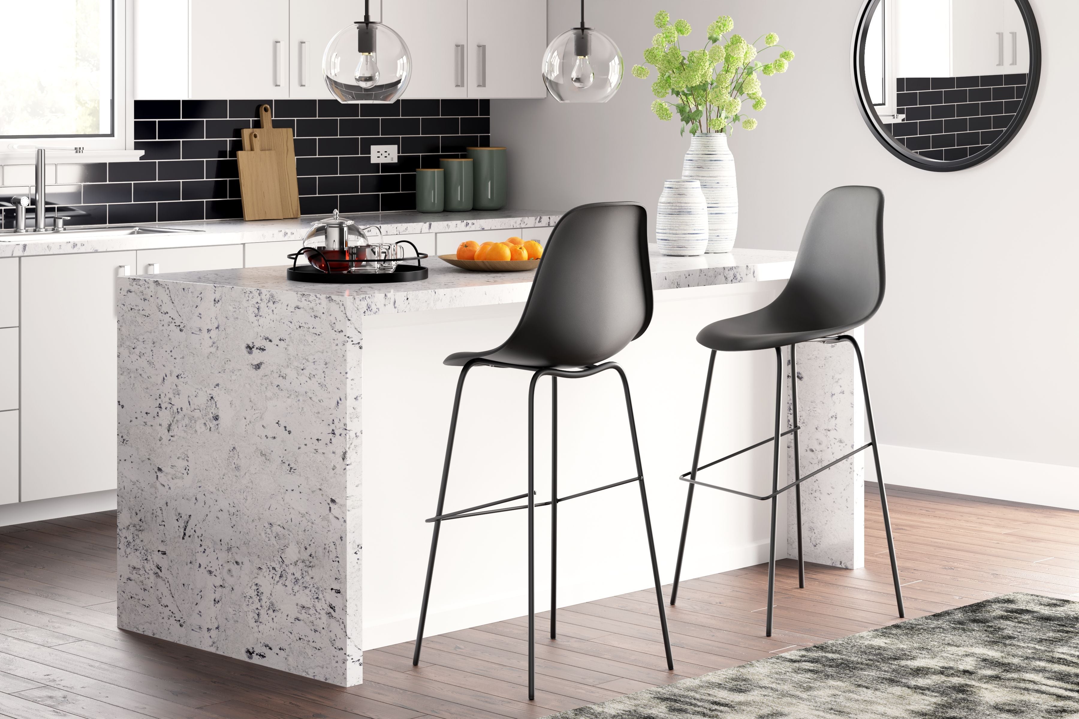 Signature Design by Ashley® Forestead - Tall Barstool (Set of 2) | Meri Furniture
