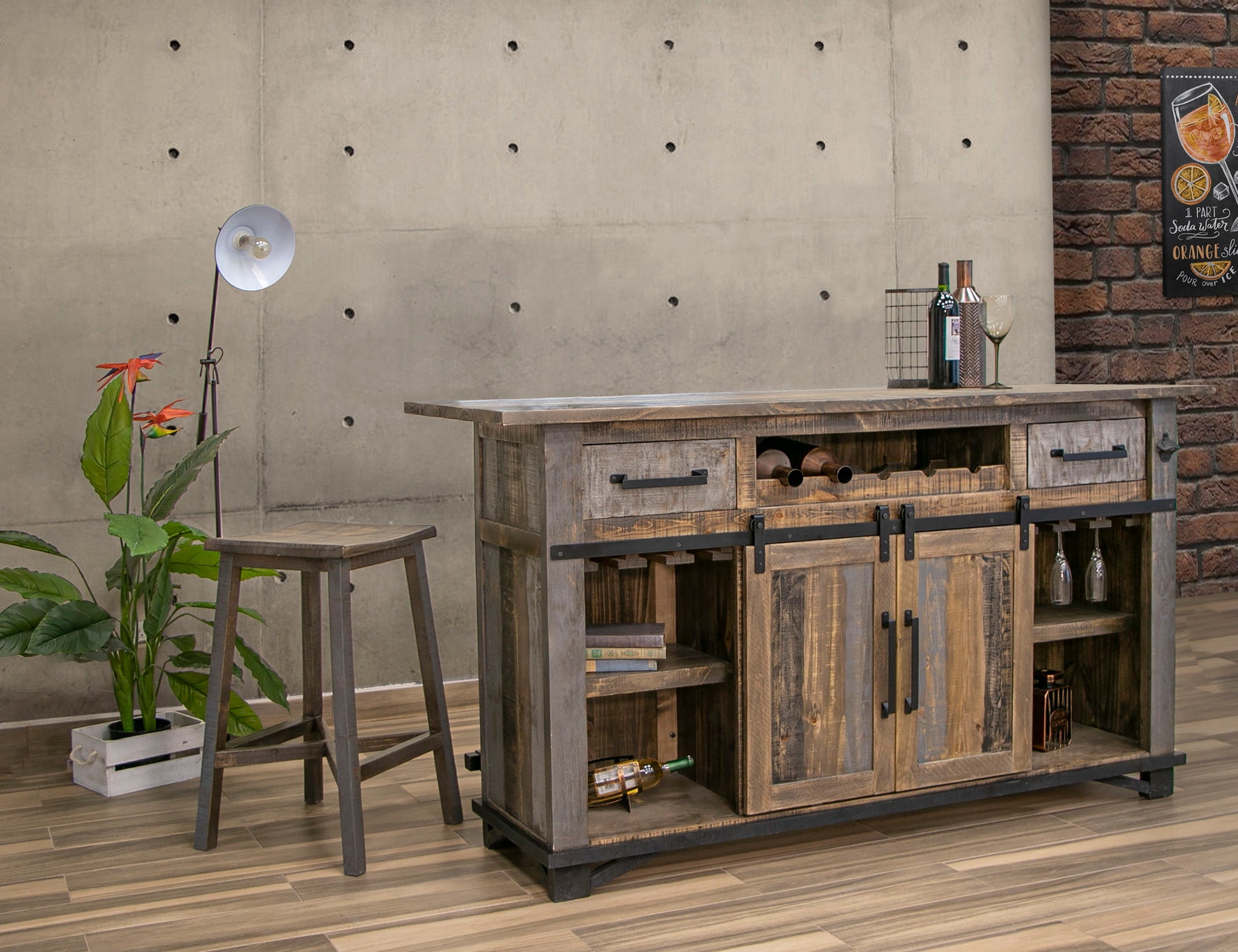 International Furniture Direct Loft - Stool | Meri Furniture