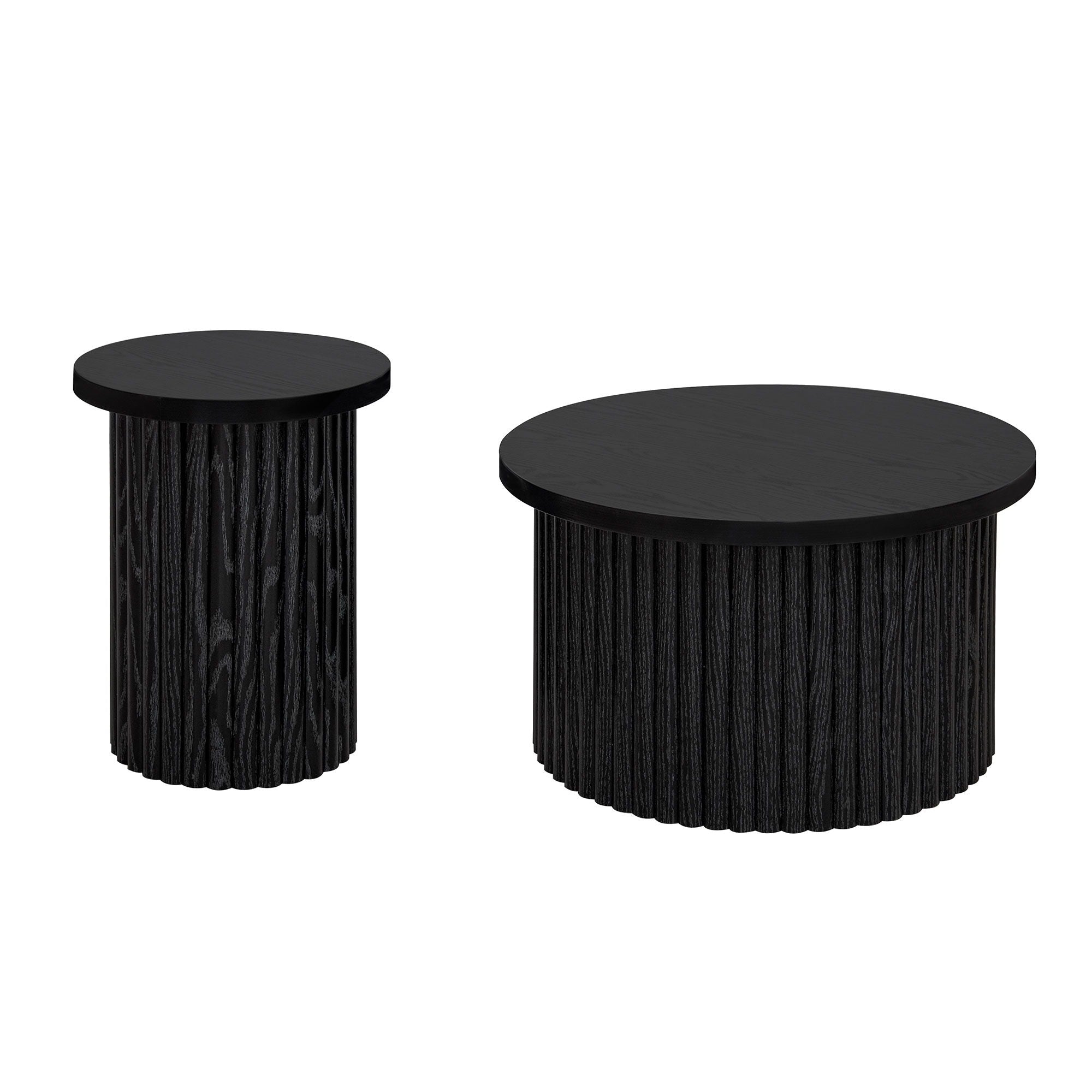 Modern Round Coffee Table And Side Table (Set of 2)
