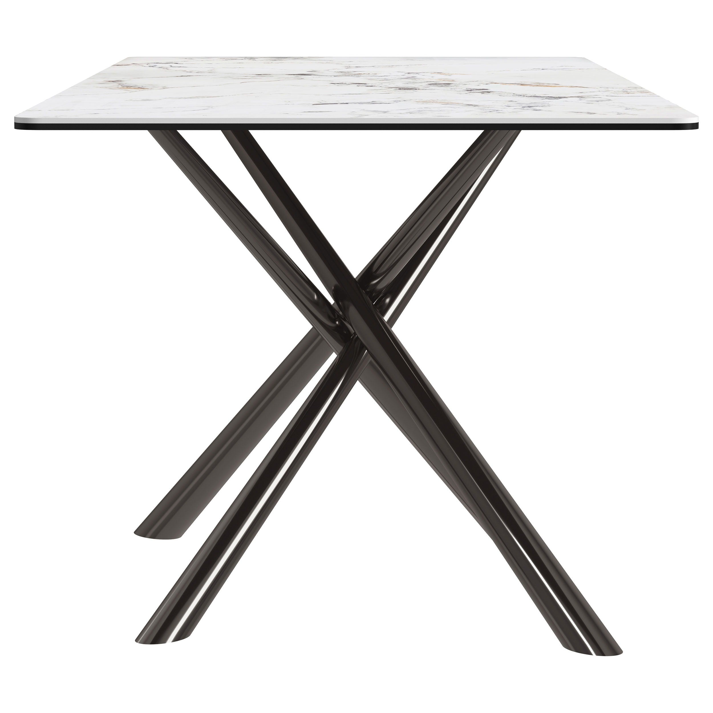 Coaster Fine Furniture Carvell - Rectangular Sintered Stone Dining Table - Mirage White | Meri Furniture