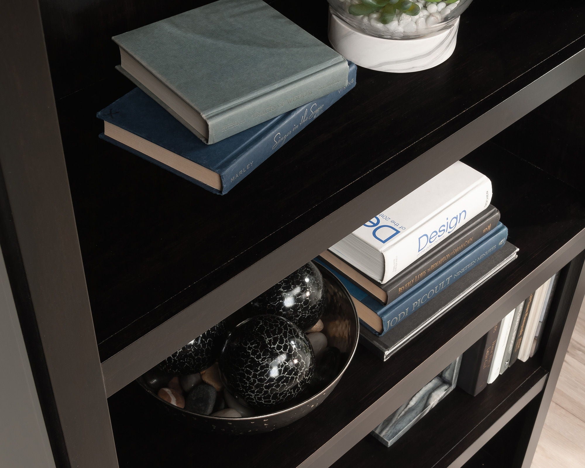 5-Shelf Bookcase in Estate Black