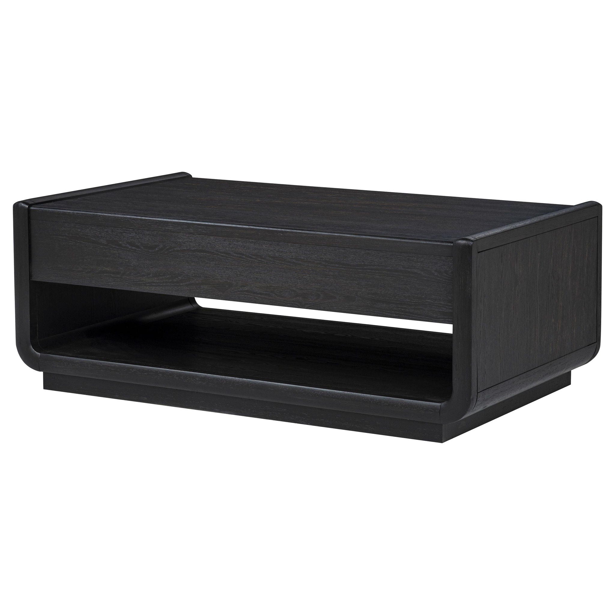 Leandro 2-drawer Wood Cocktail Coffee Table Burnished Black