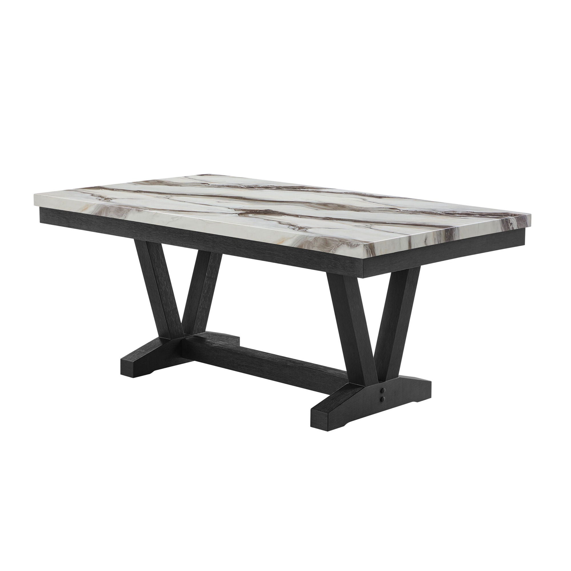 Panda - Dining Table And Trestle Base - Black