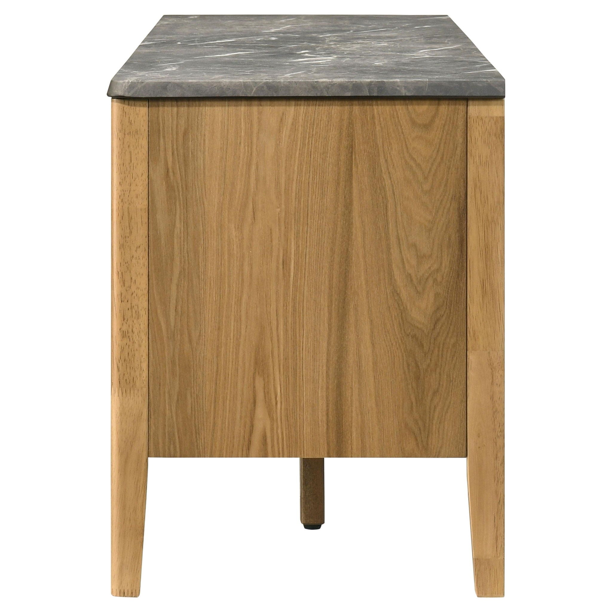 Bradley 63-inch 2-Door SmartTop TV Stand Grey and Natural